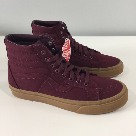 vans sk8 hi platform burgundy